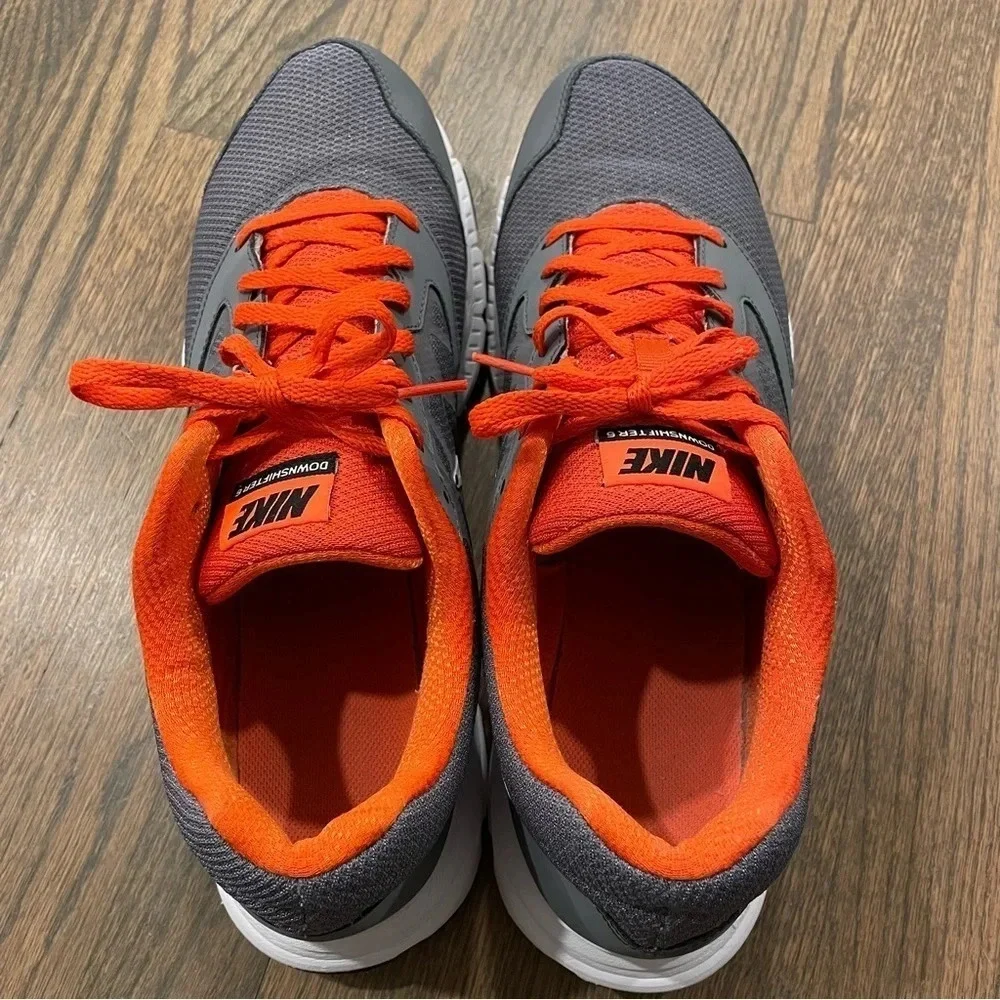 Nike Downshifter 6 Running Shoes Grey/Orange Mens 13 684652-005
